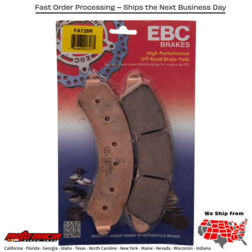 Brake Pads Fa728r Sintered R Series Polaris Rzr Turbo S 2021-2021