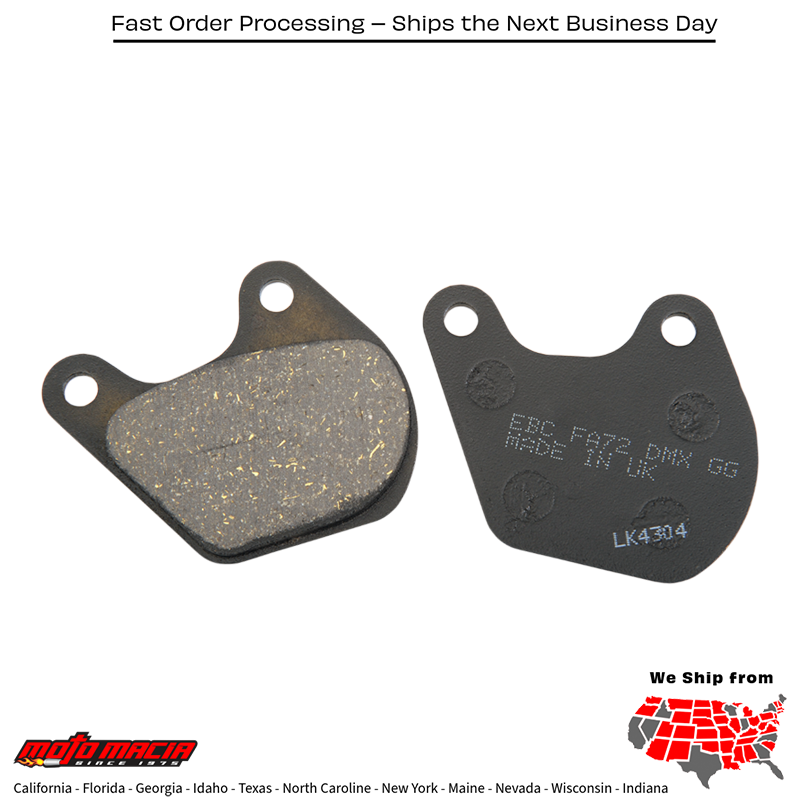 Brake Pads Fa72 Organic Harley-Davidson Flhtc Electra Glide Classic 1983-1999 - Image 2