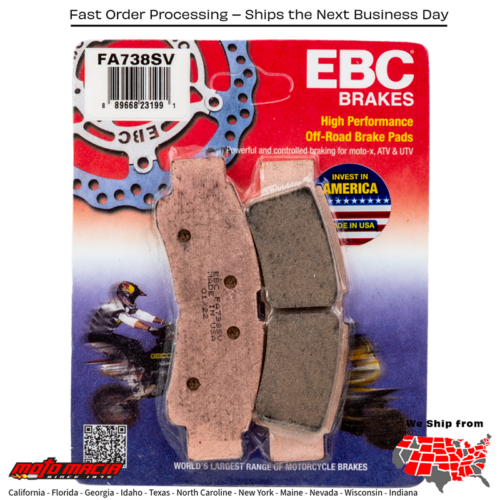 Brake Pads Fa738sv Severe Duty Sv Series Kawasaki Krx 1000 Teryx 2020-2021