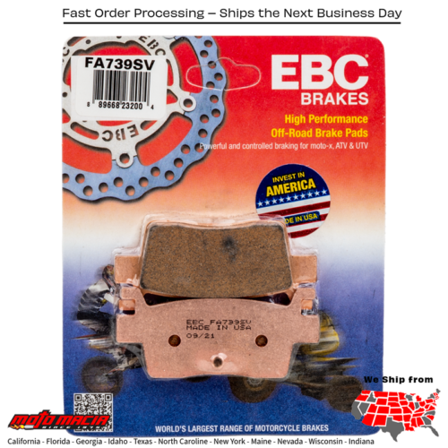 Brake Pads Fa739sv Severe Duty Sv Series Kawasaki Krf 800 Teryx 2020-2021