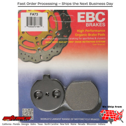 Brake Pads Fa73 Organic Kawasaki Kz1000c/P Police 1979-1981