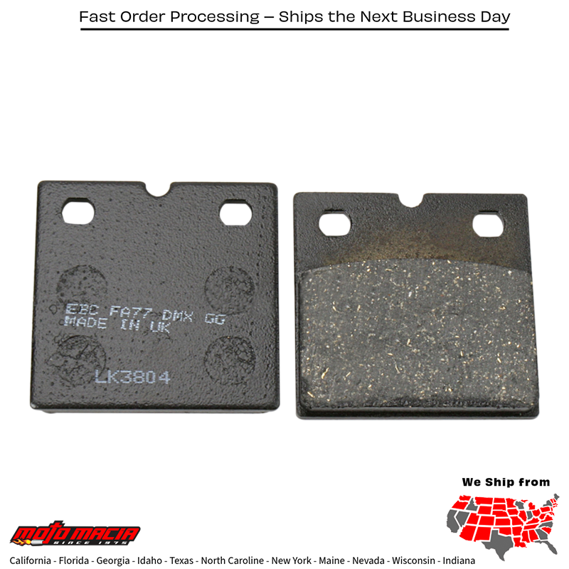 Brake Pads Fa77 Organic BMW R80R 1992-1995 R65 1988-1989 R80 1984-1 - Image 2