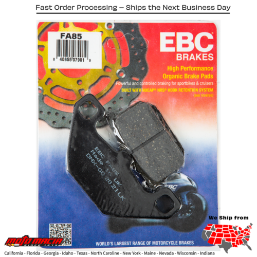 Brake Pads FA85 Organic Kawasaki EX250F Ninja 250R 1986-1987 EN500 More