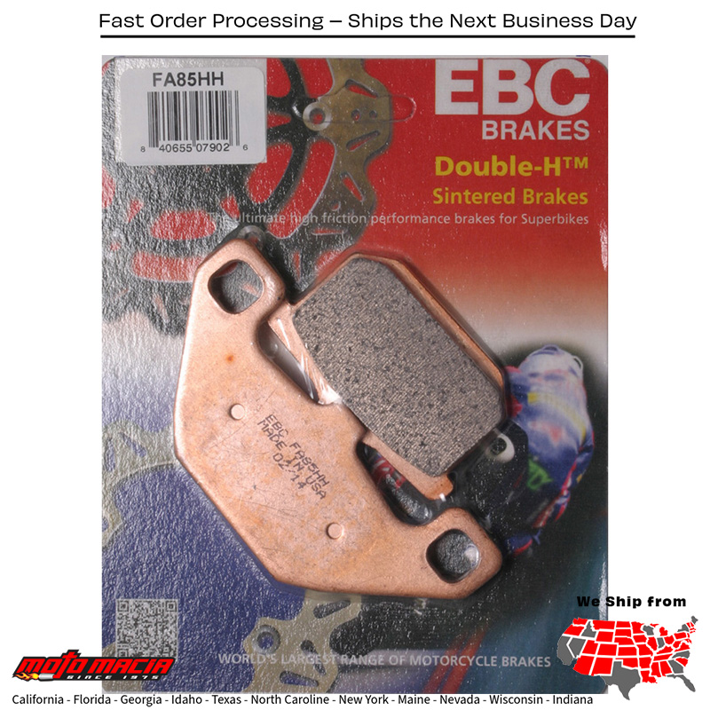 Brake Pads Fa85hh Double-H Sintered Kawasaki Ex250f Ninja 250r 1986-1987 Ka