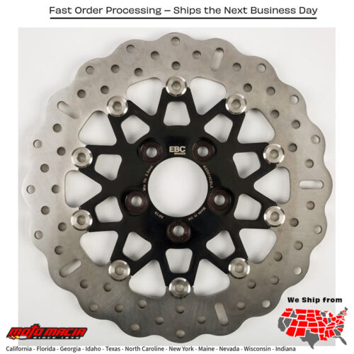 V-Twin Street Rotor Rsd014cblk Floating Rear Harley-Davidson Flhr Road King