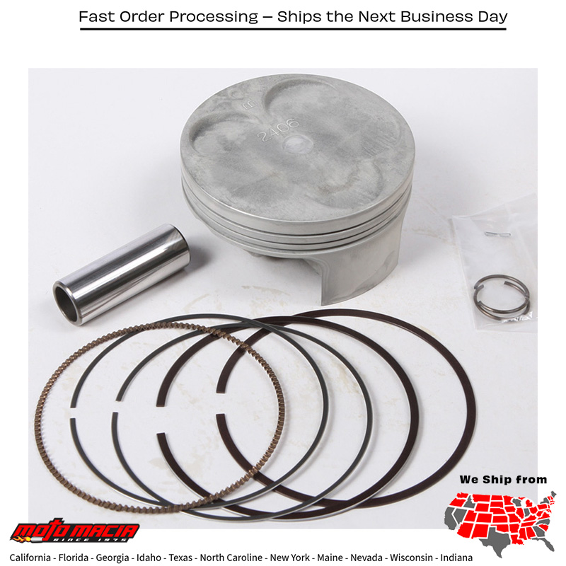 Piston Kit Forged Nikasil Cyl 76.96/Std 12.5:1 Gas/Yamaha Yz250f 200