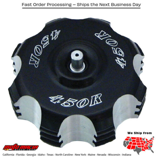 Billet Gas Cap (Black Logo) Mpn: Gc2-RblkFitment Honda Trx450er Electric Start 2006 2007 2008 2009 2012 2013 2014Honda Trx450r 2004 2005 2006 2007 2008 2009 2012 2013 2014