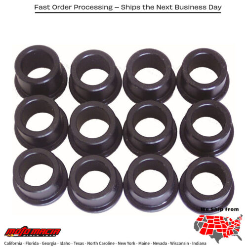 A-Arm Bushing Kit - 12 Piece (Delrin) Mpn: Ar1-2Fitment Yamaha Yfm700 Raptor 2013 2014 2015 2016 2017 2018Yamaha Yfm700rse Raptor Se 2007 2008 2009 2010 2011 2012 2013 2014 2015 2016 2017 2018Yamaha Yfm700r Raptor 2006 2007 2008 2009 2010 2011 2012 2013 2014 2015 2016 2017 2018Yamaha Yfs200 Blaster 1988 1989 1990 1991 1992 1993 1994 1995 1996 1997 1998 1999 2000 2001 2002 2003 2004 2005 2006Yamaha Yfz350 Banshee 1987 1988 1989 1990 1991 1992 1993 1994 1995 1996 1997 1998 1999 2000 2001 2002 2003 2004 2005 2006Yamaha Yfm660r Raptor 2001 2002 2003 2004 2005