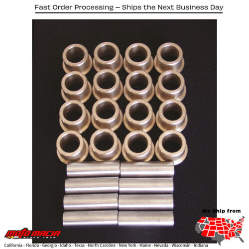 A-Arm Bushing Kit - 16 Piece (Bronze) Mpn: Ar2-4Fitment Honda Trx400x 2012 2013 2014 2009Honda Trx400ex Sportrax 1999 2000 2001 2002 2003 2004 2005 2006 2007 2008 2009