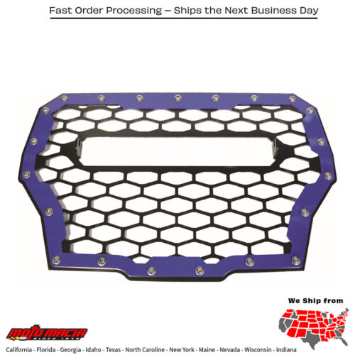 Mq Grill Blue Pol Turbo For 10" Light Mpn: Rzr-Fgl-T-BlFitment Polaris Rzr Xp 1000 Eps 2017