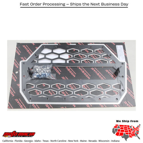 2-Panel Front Grill Black/Silver W/Light Mount Mpn: Rzr-Fgl-1k-BlkFitment Polaris Rzr Xp 1000 Eps 2014 2015 2016Polaris Rzr 900 S 2015 2016 2017Polaris Rzr 900 S Eps 2015 2016 2017Polaris Rzr 900 Trail 2016Polaris Rzr 900 Trail Eps 2016 2015Polaris Rzr Xp 1000 2014 2015 2016