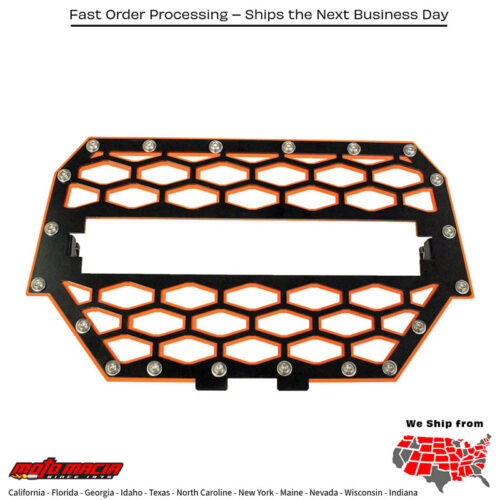2-Panel Front Grill Black/Orange W/10" Light Bar Mpn: Rzr-Fgls-1k-OrFitment Polaris Rzr Xp 1000 Eps 2014 2015 2016 2014 2015 2016Polaris Rzr 900 S 2015 2016 2017 2015 2016 2017Polaris Rzr 900 S Eps 2015 2016 2017 2015 2016 2017Polaris Rzr 900 Trail 2016 2016Polaris Rzr 900 Trail Eps 2016 2015 2016 2015Polaris Rzr Xp 1000 2014 2015 2016 2014 2015 2016