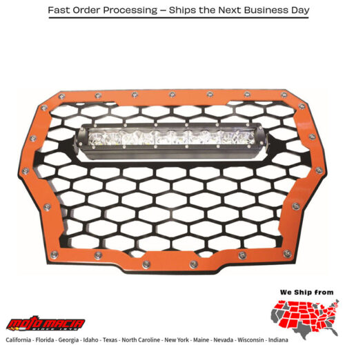 Mq Grill Bk/Rd W/Lght Pol Trbo Mpn: Rzr-Fgls-T-RdFitment Polaris Rzr Xp 1000 Eps 2017
