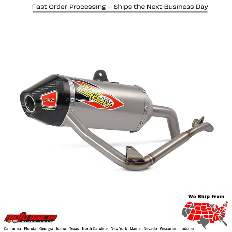 T-6 Stainless Exhaust System with Carbon Cap for Honda MSX125 Grom 2014-2015