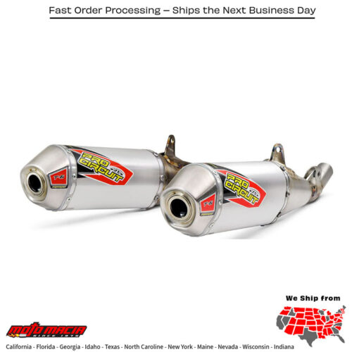 T-6 Dual Slip-On Mufflers Honda Crf450r '19 2019-2020 Honda