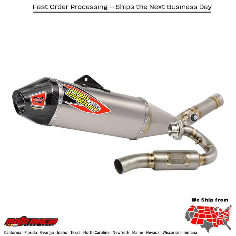 Ti-6 Pro Exhaust System Kx450f '09-15 W/Carbon Cap Kawasaki 2009-2015