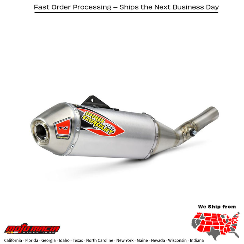 T-6 Slip-On Silencer for Kawasaki Kx450f '17-18 2016-2018