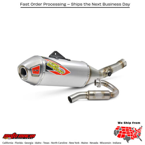 T-6 Stainless Exhaust System for Kawasaki Kx450f 2016-2018