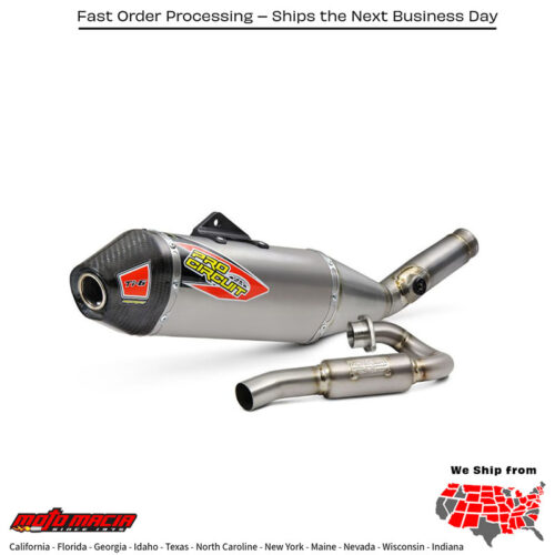 P/C Ti-6 Exhaust System with Carbon Cap for Kawasaki Kx450f 2019-2022