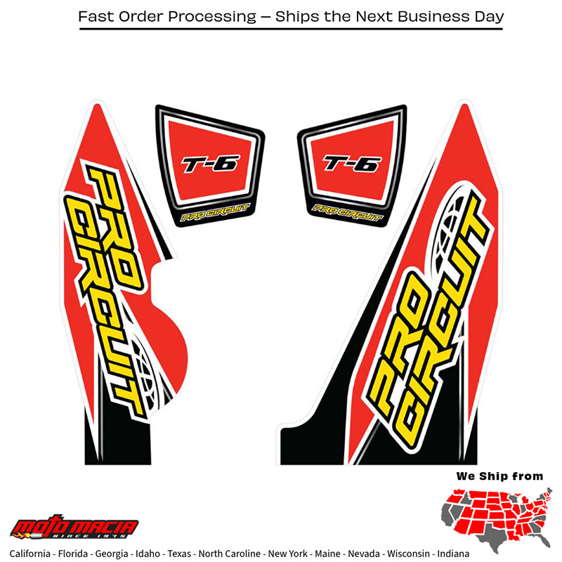 T-6 Wrap/End Cap Decals Yz250f Replacement Muffler Stickers