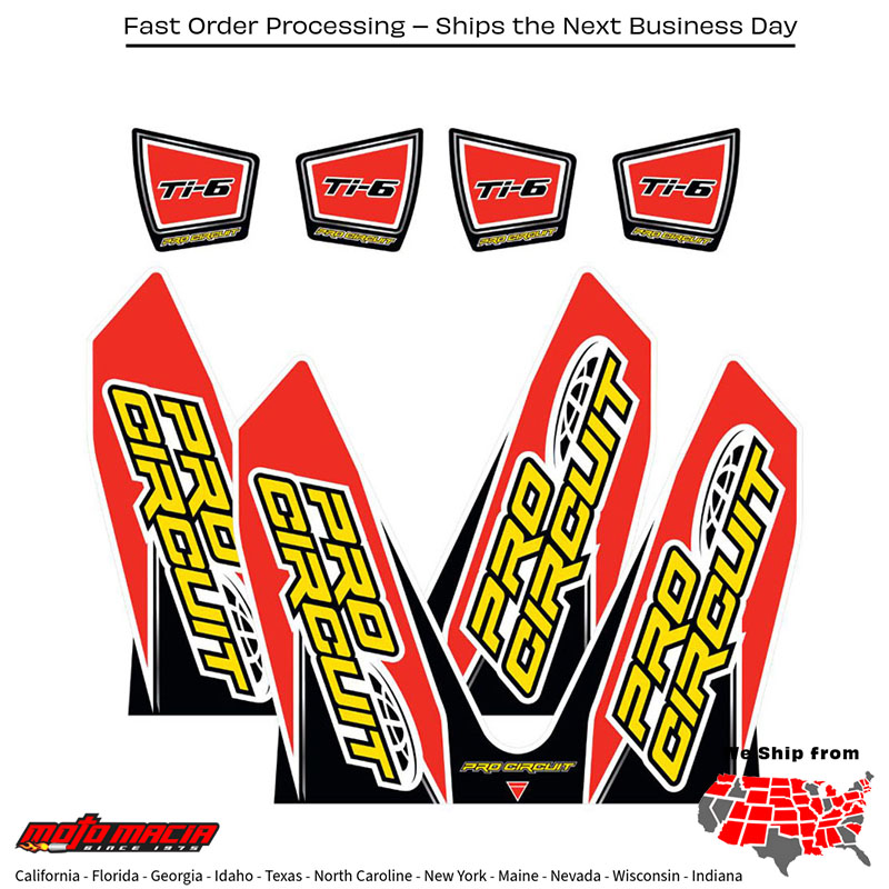 Ti-6 Wrap/End Cap Decals Replacement Muffler Stickers