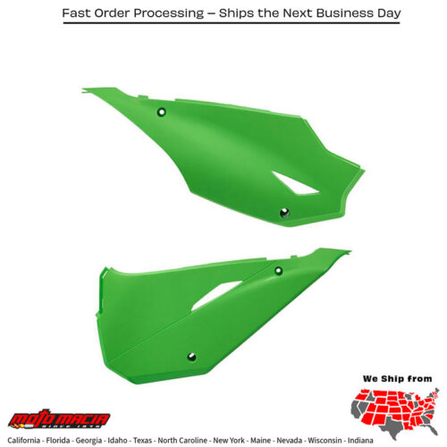 Radiator Scoops Restyling Green Kawasaki Kx250 2003-2008 Kx125 200