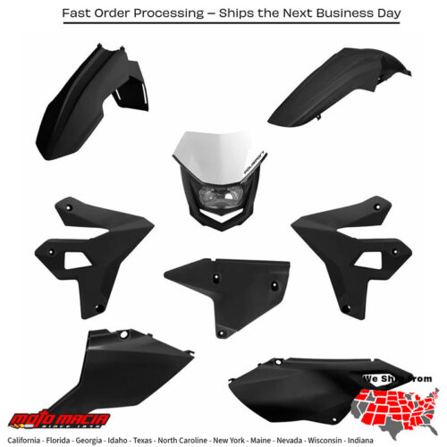 Restyling Kit W/Halo Headlight Black Suzuki Drz400 Dr-Z400s 2000-202