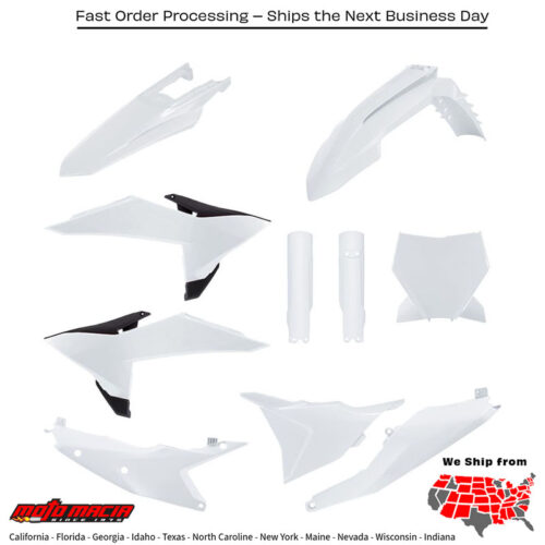 Full Plastic Kit White Ktm 250 Sx-F 2025-2026 350 Sx-F 2025-2026 45