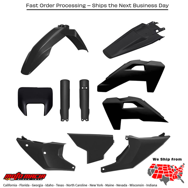 Full Plastic Kit Black Husqvarna Fe 450 2026-2026 Te 300i 2026-20