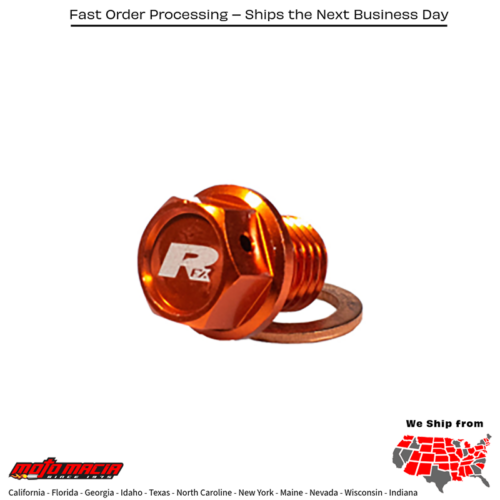 Magentic Drain Bolt Orange Ktm/Husq/Gas 350 Exc-F 2012-2022 Xc- more