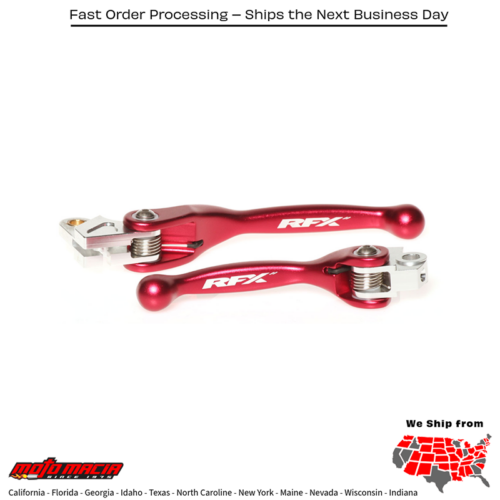 Flexible Lever Set Red Honda Crf150r 2007-2025 Cr125r 1992-20