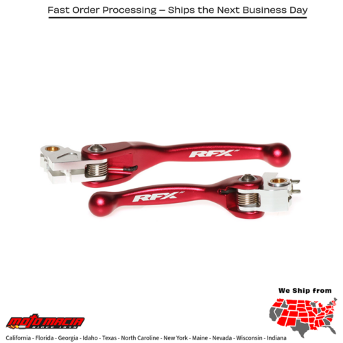 Flexible Lever Set Red Honda Crf450rx 2017-2020 Crf450r 2007- more