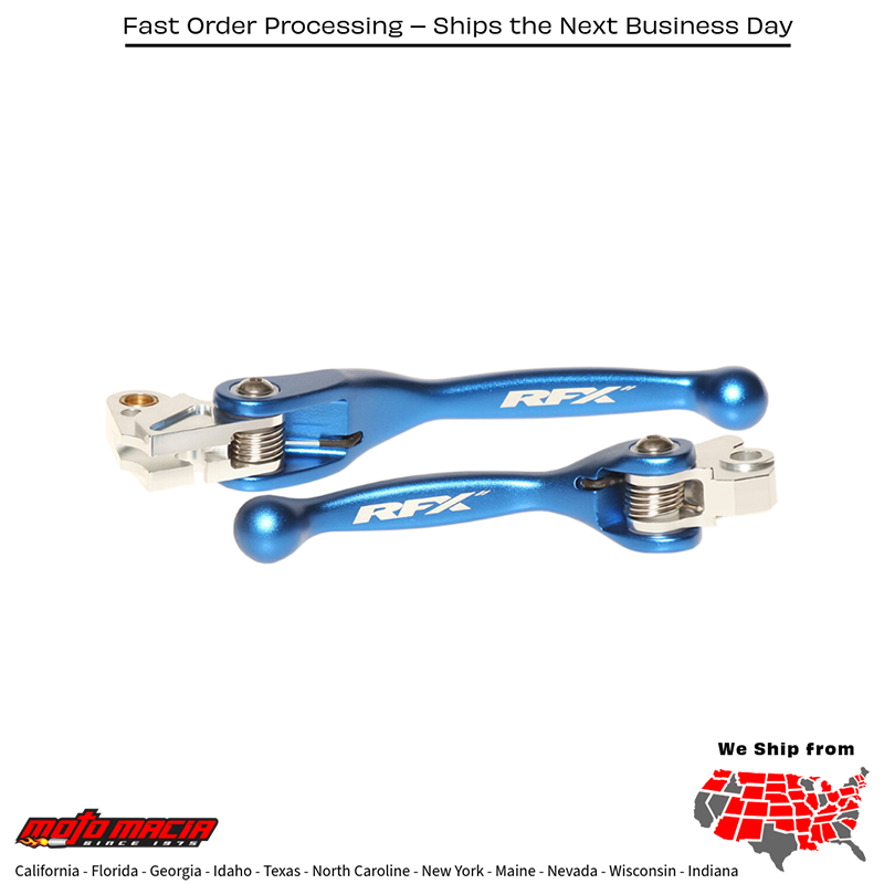 Flexible Lever Set Blue Kawasaki Yamaha Yz426f 2000-2002 Yz125 2001- more