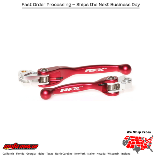 Flexible Lever Set Red Kawasaki/Suzuki Kx85 2001-2025 Kx6