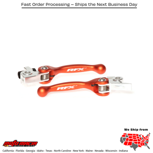 Flexible Lever Set Orange Ktm/Husq/Gas 350 Exc-F 2014-2025 Xcf-