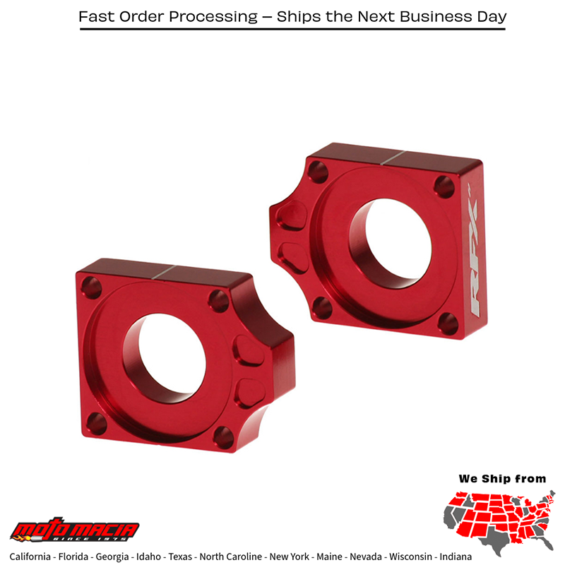 Rear Axle Blocks Red Gas/Ktm/Husq Gas-Gas Ec 250 2024-2025 Mc 125