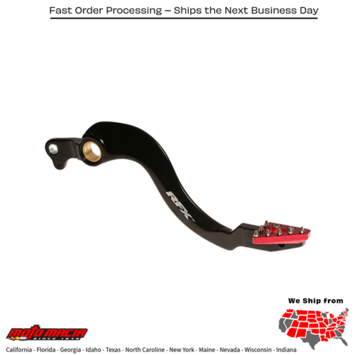 Rear Brake Pedal Red Solid-Tip Honda Crf450rx 2017-2025 Honda Crf45