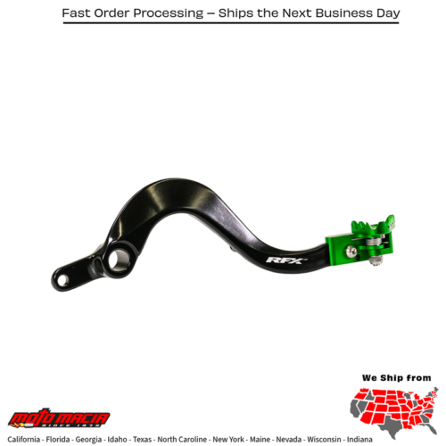 Rear Brake Pedal Green Folding-Tip Kawasaki Kx250f 2005-2020