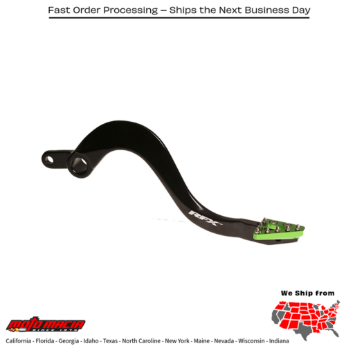Rear Brake Pedal Green Solid-Tip Kawasaki Kx450f 2006-2025