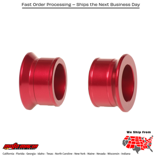 Rear Wheel Spacers Red Honda Crf450rx 2017-2017 Crf450r 2002- more