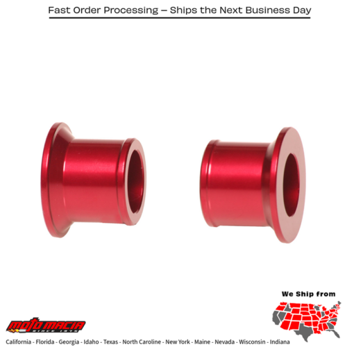 Rear Wheel Spacers Red Honda Crf150r 2007-2025