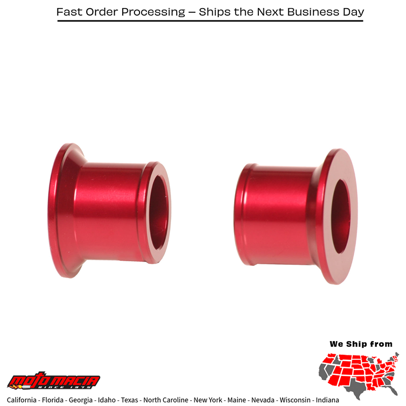 Rear Wheel Spacers Red Honda Crf150r 2007-2025