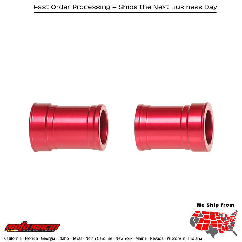 Front Wheel Spacers Red Suzuki Rm125 2001-2008