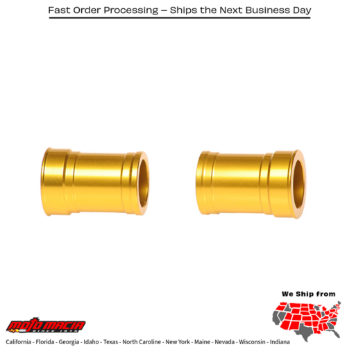 Front Wheel Spacers Yellow Suzuki Rm250 2001-2008