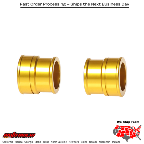 Front Wheel Spacers Yellow Suzuki Rm-Z250 2007-2025 Rm-Z450