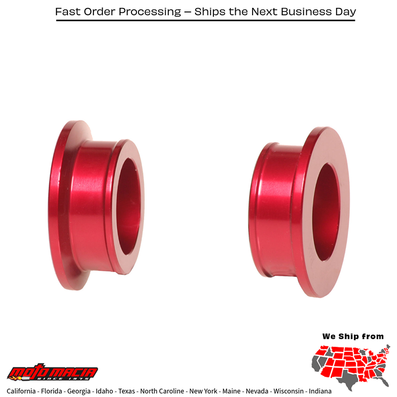 Rear Wheel Spacers Red Suzuki Rm125 2001-2008