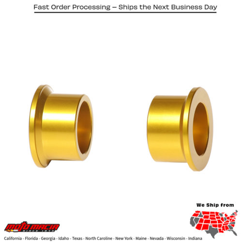 Rear Wheel Spacers Yellow Suzuki Rm-Z250 2007-2025 Rm-Z450 20