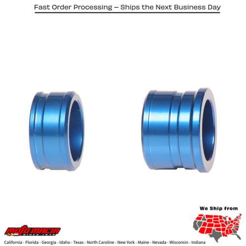 Front Wheel Spacers Blue Yamaha Yz250x 2016-2016 Yz125 2008-2