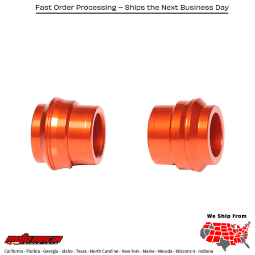 Front Wheel Spacers Orange Ktm/Husq/Gas 350 Exc-F 2016-2025 Xc-