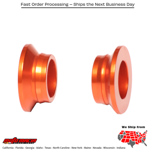 Rear Wheel Spacers Orange Ktm/Husq/Gas 350 Sx-F 2023-2025 450 Sx-F